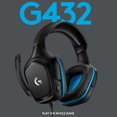thumbnail image 2 of Logitech G432 Casque de Jeu Filaire Surround 7.1 Reconditionné (Bon État) - Noir/bleu, 2 of 4