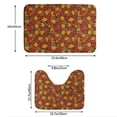 thumbnail image 3 of Honeii Fall Leaves Pattern Bathroom Anti-Skid Pad Bathroom Mat Vintage Seamless Pattern Not-Slip Toilet Rug Set, 3 of 6