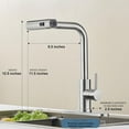 thumbnail image 6 of Brushed Nickel Single Hole Kitchen Sink Faucet with Pull Down Sprayer, High Flow Water, Pull Out Tap, Stainless Steel Tall Kitchen Faucet, Touch On for Effortless Control and Durability, 6 of 9