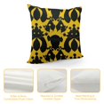 JEUXUS Golden Pattern Black Throw Pillow Covers Square Pillowcase