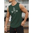 thumbnail image 3 of Patrón De Esqueleto Cómodo Y Transpirable, Camiseta Sin Mangas Elástica Casual Para Hombres Para Entrenamiento De Gimnasio De Verano, Entrenamiento De Baloncesto, 3 of 4