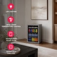 thumbnail image 2 of Frigidaire 88 Can/25 Bottle Beverage Refrigerator, 2.6 Cu. ft. Glass Door Mini Fridge, Grey, 2 of 12