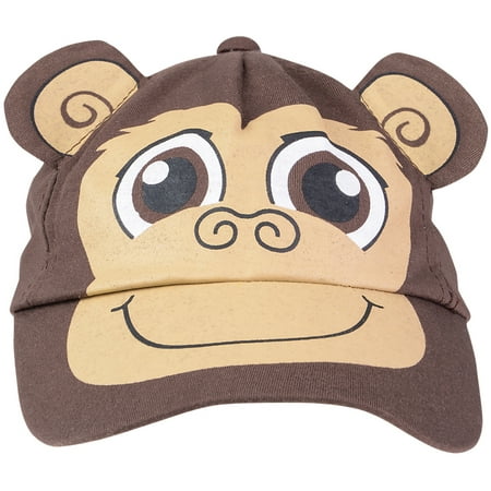 Adults Kids Adjustable Brown Monkey Animal Zoo Baseball Cap Costume Hat
