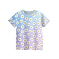thumbnail image 3 of Grblisyd Girls Shirts Kids Cute Daisy Print Summer Tops Casual Loose Short Sleeve Crewneck Tees 10-12 Years, 3 of 4
