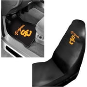 NCAA USC Trojans (2) Front Floor Mats and (1) Car Seat Cover Bundle