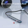 thumbnail image 3 of ORICO Aluminum Type C USB 3.0 HUB 4 Port Multi Splitter PD60W TF SD Reader OTG For Lenovo HUAWE Macbook PC Computer Accessories, 3 of 9