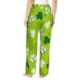 thumbnail image 3 of Balery St Patrick's Day7 print Women's Pajama Pants,Ultra Lightweight Pjs,Lounge Pant-, 3 of 9