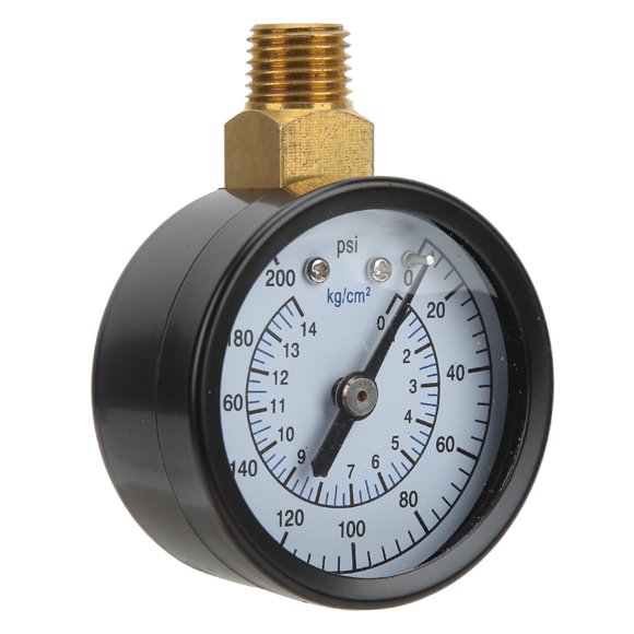 Tbest 1/4NPT 50mm Radial Pressure Gauge Oil Gas Hydraulic Pressure Gauge Indicator 0‑200psi 0‑14kg/cm²,Hydraulic Pressure Gauge,Oil Pressure Gauge