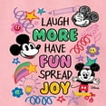 thumbnail image 2 of Disney - Mickey Mouse - Laugh More, Have Fun, Spread Joy - Youth Crewneck Fleece Sweatshirt, 2 of 4