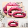 thumbnail image 4 of Designart ' Beautiful Woman Lips With Pink Lipstick ' Modern Canvas Wall Art Print, 4 of 4