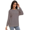 thumbnail image 6 of Women's Long Sleeve Knitted Crew Neck T-shirt, 6 of 6