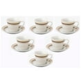 thumbnail image 1 of Elegant Durable and Colorful Porcelain Espresso Cup and Saucer Set - Gold and Black, Set of 6, 2 oz., 1 of 7