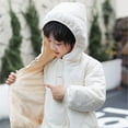 thumbnail image 6 of SILVERCELL Toddler Winter Warm Thick Hoodie Outwear Baby Boys Girls Down Jacket Zipper Solid Color Coat with Pocket, 6 of 9