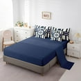 thumbnail image 3 of Erosebridal Nautical Compass Bedding Twin Size, Geometric Stripes Bedding Sets Twin Size, Ocean Theme Decor, Reversible, 3 of 5