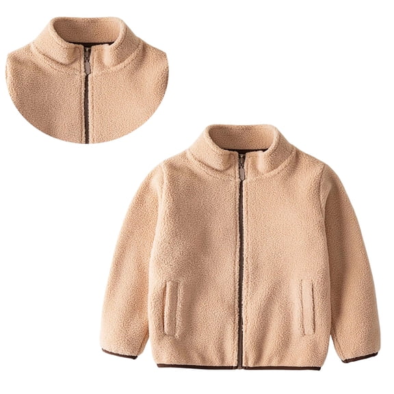 Boys Jacket Winter Coat Zipper Lightweight Long Sleeve Thick Warm Outerwear Winter Clothes for Kids Girls 6-7 Years