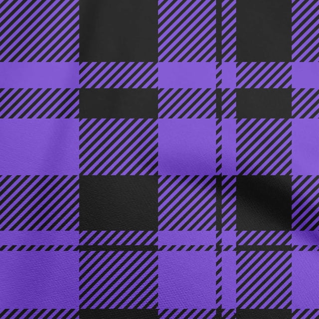oneOone Polyester Spandex Medium Purple Fabric Tartan Craft Projects Decor Fabric Printed By The Yard 56 Inch Wide