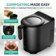 thumbnail image 3 of Luma Electric 2.5L Black Countertop Composting Bin with Odor-Free Activated Carbon Filtration, 3 of 12