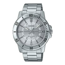 Casio Men’s Silver Dial Stainless Steel Analog Watch - MTP-VD01D-7CVUDF