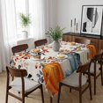 thumbnail image 6 of Orange Blue Pumpkins Table Cloth Waterproof Tablecloths, Thanksgiving Fall Leaves Farmhouse Tablecloth Dining Table Cover for Kitchen Party Tabletop Outdoor, Rectangle Tablecloth 60x102 Inch, 6 of 9