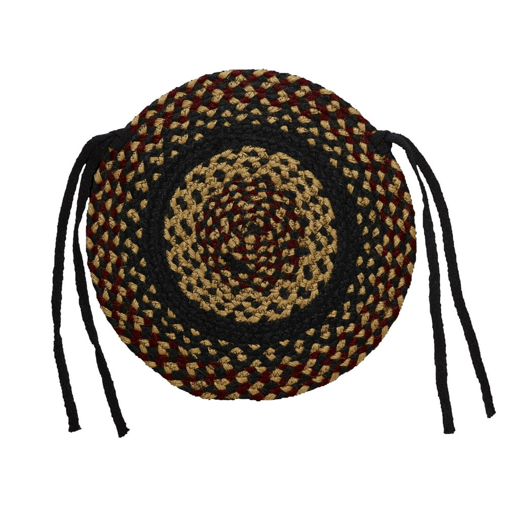 Braided Chair Pads Country Primitive by IHF Set of 4