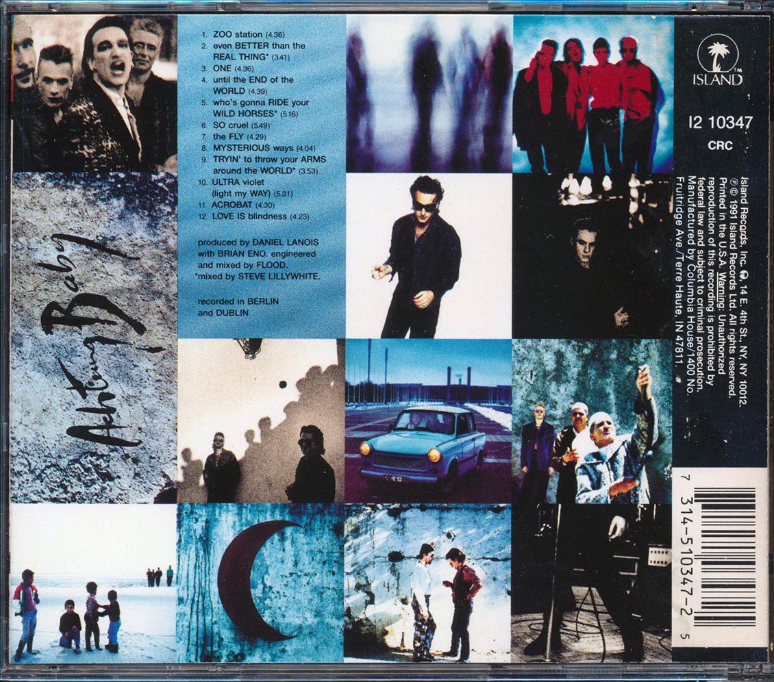 【EUオリジナル盤】U2 「Achtung Baby」　レコード EUオリジナル盤】U2 「Achtung Baby」 レコード 【公式通販】