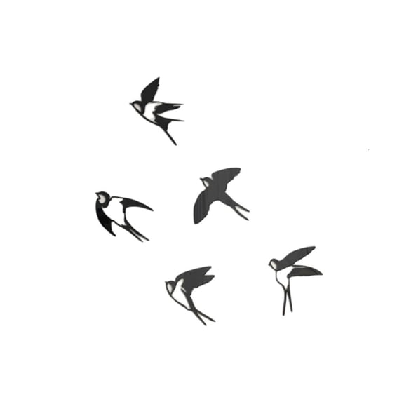 Ciwanning Acrylic Mirror Bird Wall Decors Birds Wall Art Decorative Bird Wall Sculpture