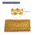 thumbnail image 2 of Uxcell 15 Yard Sequins Beaded Lace Trim 1.1 inch Wave Braid Trim Strip for Crafts, Embellishments, Costume Gold, 2 of 6