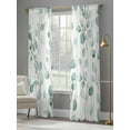 thumbnail image 4 of Watercolor Plant Sheer Curtains 84 inches Long 2 Panels Set Green Eucalyptus Leaf Farm Sheer Window Curtain Rod Pocket Voile Drapes for Living Room/Bedroom, Each 52" W x 84" L, 4 of 7