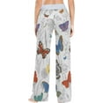 thumbnail image 4 of FREEAMG Women Pajama Pants Lounge Pants Long Stretch Comfy Sleepwear Butterflies and Wild Flowers, 4 of 7