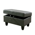 thumbnail image 4 of JESTOP Leather Storage Ottoman, Ottoman with Storage, Rectangle 28.5" Foot Rest Ottomans Stool for Living Room Bedroom, 4 of 7