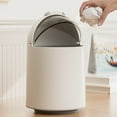 thumbnail image 7 of Small Trash Can with Lid, Mini Trash Can for Bathroom, Office and Bedroom, Small Bathroom Garbage Can with Swing Top, Compact Waste Basket for Desk, Dorm & Home, White - Xuniizn, 7 of 7
