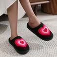 thumbnail image 5 of Wovix Valentine's Day Comfy House Slippers For Women Men Ladies Fuzzy Bedroom Slippers Indoor Outdoor Memory Foam Shoes Daily Black 37, 5 of 6