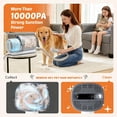 thumbnail image 3 of 10000Pa Strong Pet Vacuum for Shedding Grooming Kit with Hair Clippers & Shedding Brush, Dogs & Cats Hair Remover Vacuum with 2.5L Dust Cup, 3 Levels, 5 Grooming Tools，Low Noise, Blue, 3 of 9