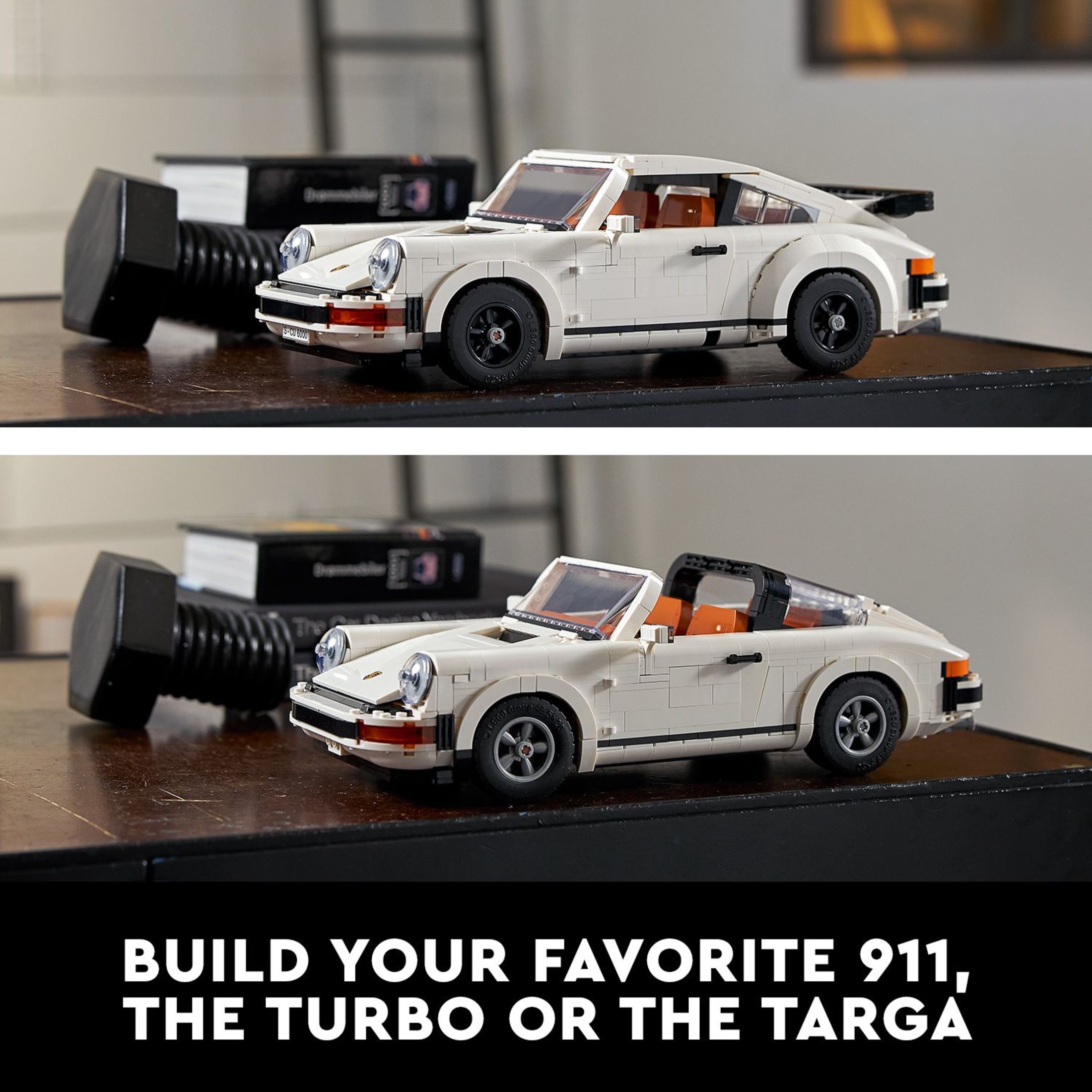 LEGO Icons Porsche 911 10295, Kit de Construcción de Auto de Colección Turbo Targa, Set de Auto de Carreras Porsche 2 en 1 para Adultos y Adolescentes para Armar, Idea de Regalo 4