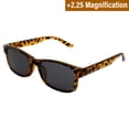 thumbnail image 4 of Global Vision Reading Glasses +2.25 Magnification Demi Brown Frame w/ Clear Lens & Matching Polarized Clip-On Shades, 4 of 7