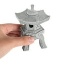 thumbnail image 5 of GOOHOCHY Grey Sandstone Mini Lantern Statue for Garden Zen Decor with Openable Top Section 6.5 Inches, 5 of 8