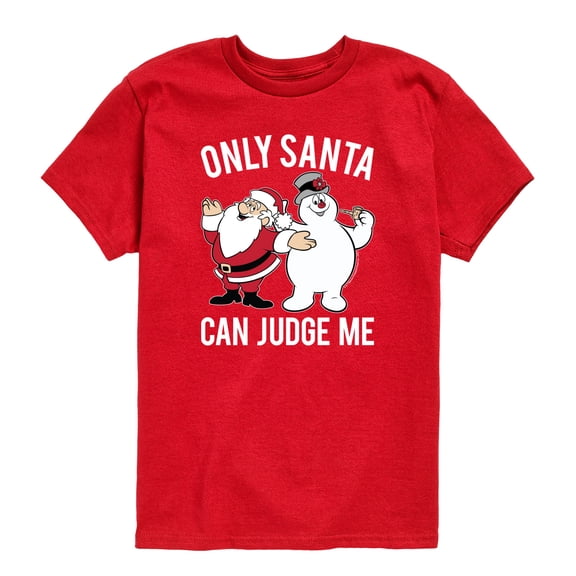 Frosty the Snowman - Only Santa Can Judge Me - Toddler Boys Short Sleeve Graphic T-Shirt