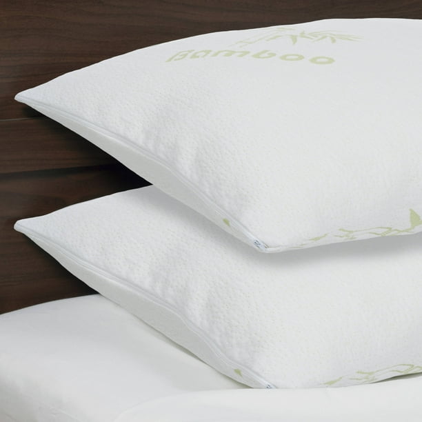 Set of 2 Bamboo Rayon Memory Foam Pillow by Remedy