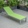 thumbnail image 2 of LeisureMod Marlin Patio Chaise Lounge Chair With Black Aluminum Frame Green, 2 of 17
