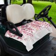 thumbnail image 2 of Golf Cart Seat Covers for 2 Seater,Pink Eucalyptus Leaves Microfiber Cart Seat Towel Blanket,Summer Botanical Watercolor Absorbent Breathable Non Slip Bench Seats Protector for Golf Course 51"x31", 2 of 9