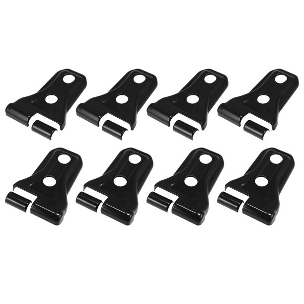 8 Piezas Coche Puerta Bisagra Protector Cubierta Decoración 4 Puertas para Coche Negro Unique Bargains molduras de puertas automotrices