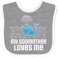 thumbnail image 3 of Inktastic My Godmother Loves Me Boys or Girls Baby Bib, 3 of 4