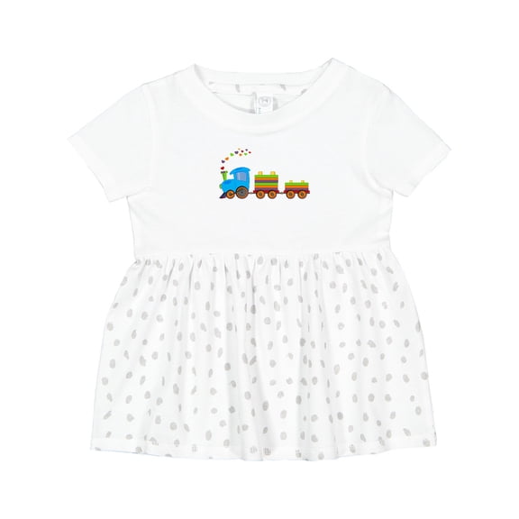Inktastic Colorful Toy Train Girls Baby Dress