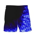 thumbnail image 6 of safuny Men's Swim Trunks Shorts Swimwear Pants Teens Boys Flame Graphic Gradient Color Clearance Holiday Drawstring Fashion Trousers Athletic Casual Summer Relaxed Pants Blue S, 6 of 9