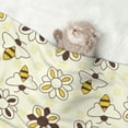 thumbnail image 2 of Pofeuu Sweet Bee Print Puppy Blanket,Dog Blankets,Pet Blanket Cozy Cat Blankets for Indoor Cats, Fuzzy Pet Blanket for Kitten Doggy Dog Blankets-Small, 2 of 8