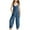 Blue, variant on ZACPNCV Girls Casual Jumpsuits Spaghetti Strap Sleeveless Loose Romper Long Pants with Pockets Kids Clothes Beige 7-8 Years