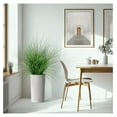 thumbnail image 6 of Artificial Tree in White Marble Effect Planter, Fake Onion Grass Silk Tree for Indoor and Outdoor Home Decoration - 55" Overall Tall (Plant Pot Plus Tree), 6 of 6