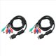 thumbnail image 1 of 2X Ypbpr para PS2 / / Slim HDTV-Ready TV HD Componente AV Cable 5 Hilos 6 Pies Negro, 1 of 5
