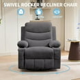 thumbnail image 7 of EastVita 360° Swivel Oversized Recliner Single Sofa Seat, Recliner Chair with Massage and Heat, Adult Rocking Chair Reclining Sofa with Cup Holder and Pockets for Living Room, 7 of 7