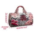 thumbnail image 3 of Quilted Bag Large Embroidery Duffle Bag For Women Travel Tote Bag With Cute Nature Prints Shoulder Bag For Weekend Trip, 3 of 8